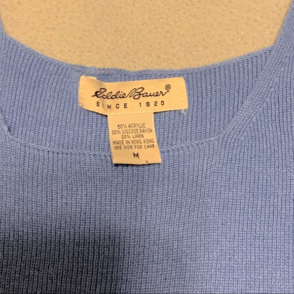 Eddie Bauer Light Blue Knit Tank Top - Picture 3 of 4